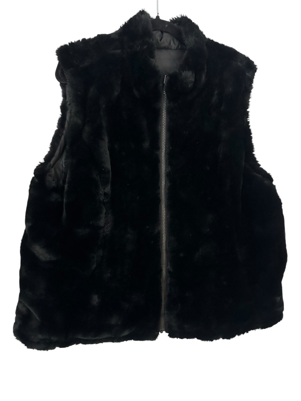 Faux Fur Quilted Reversible Zip Vest